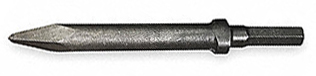 AJAX AIR HAMMER - MOIL POINT CHISEL .SHANK - 7" LONG