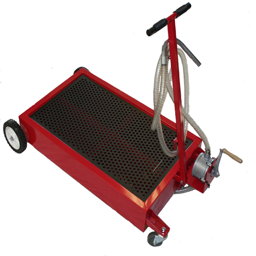 15 GALLON LOW PROFILE STEEL DRAIN W/ HAND PUMP