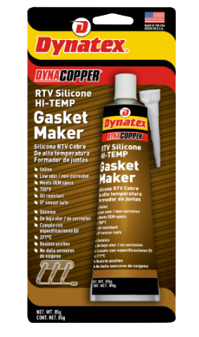 DYNATEX DYNACOPPER HI-TEMP SILICONE GASKET MAKER 85G TUBE