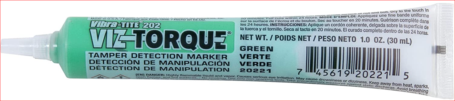 VIBRA-TITE VIZ-TORQUE TAMPER DETECTION MARKER GREEN
