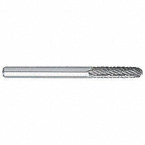 CARBIDE BURR  2978-255 DBLCUT  CYLINDRICAL BALL NOSE CARBIDE BURR