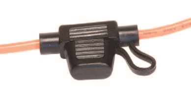 FUSE HOLDER W/ COVER FOR MINI FUSES / 12 GA -30 AMP
