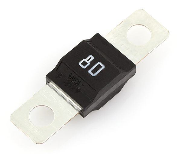LITTELFUSE MIDI BOLT-DOWN FUSE 80A, 32V, TIME DELAY, WHITE