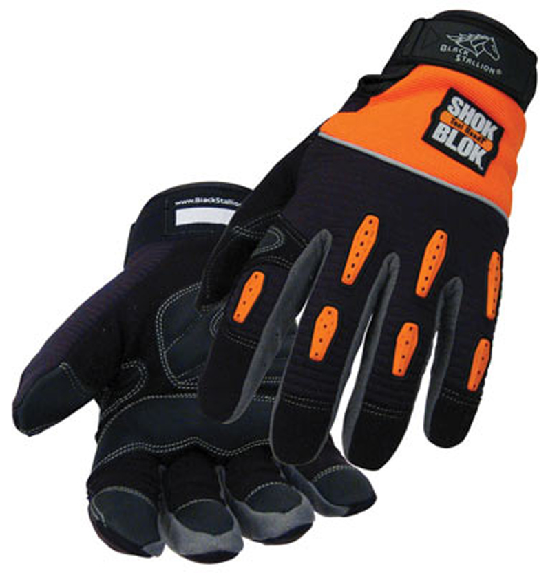 TOOL HANDZ SHOKBLOK LRG BLK SYNTH LTHR