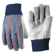 GLOVE SPLIT LEATHER PALM WITH KNIT WRIST