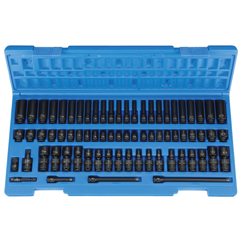 1/4" DR STANDARD AND DEEP LENGTH SURFACE DR IMPT SET