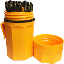 ASSORTMENT DRILL BIT SET 1/16 - 1/2  PLASTIC INDEX
