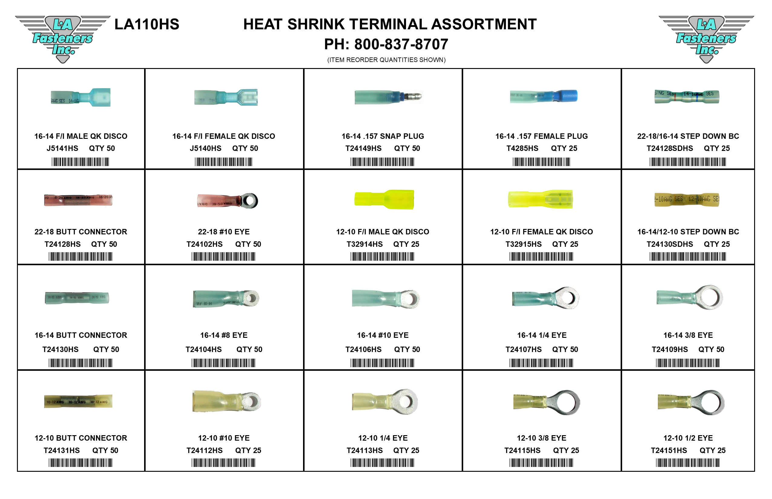 ASSORTMENT WIRE TERM HEAT SHRINK