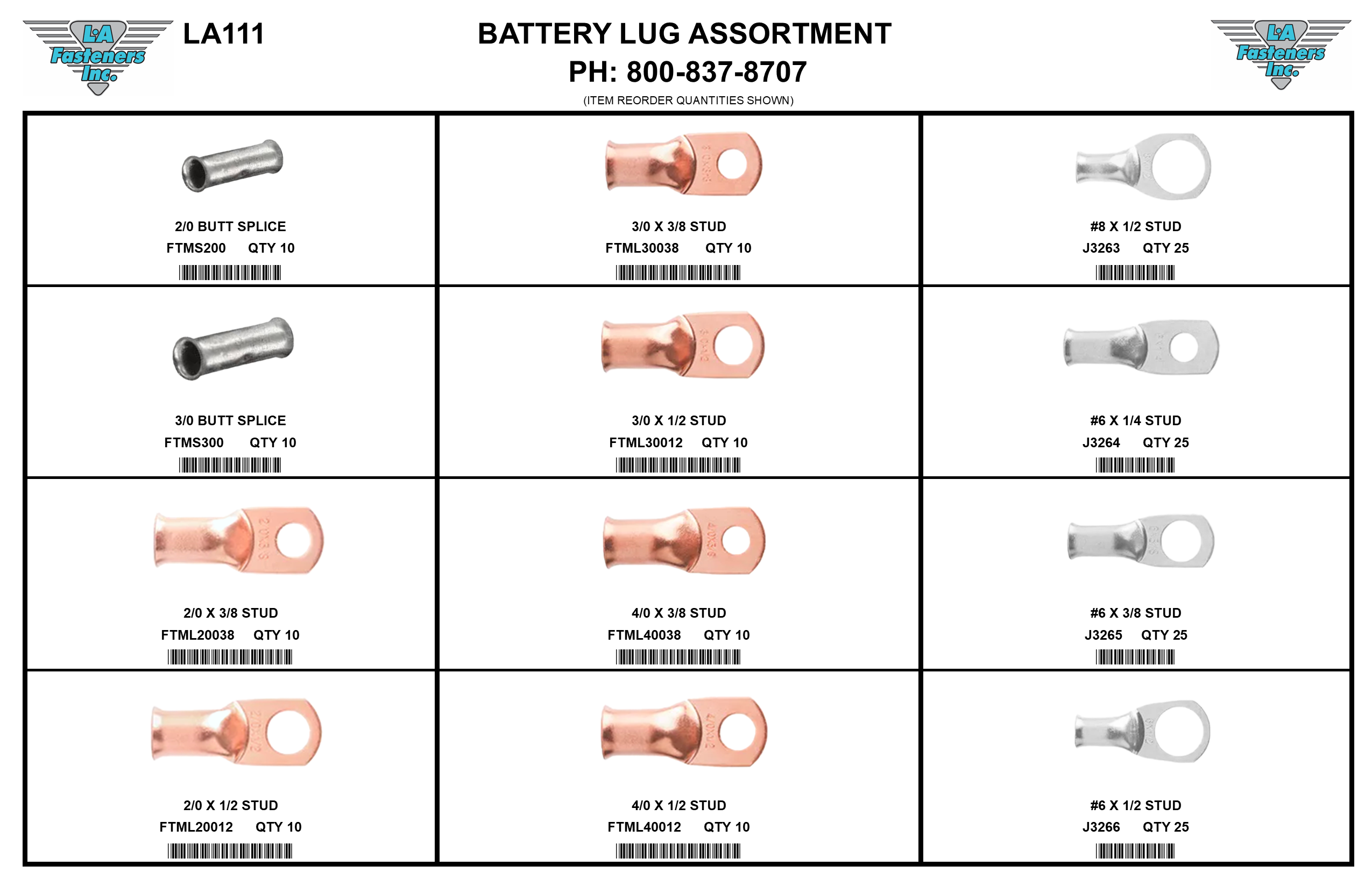 ASSORTMENTS-BATTERY TERMINAL &amp; LUG