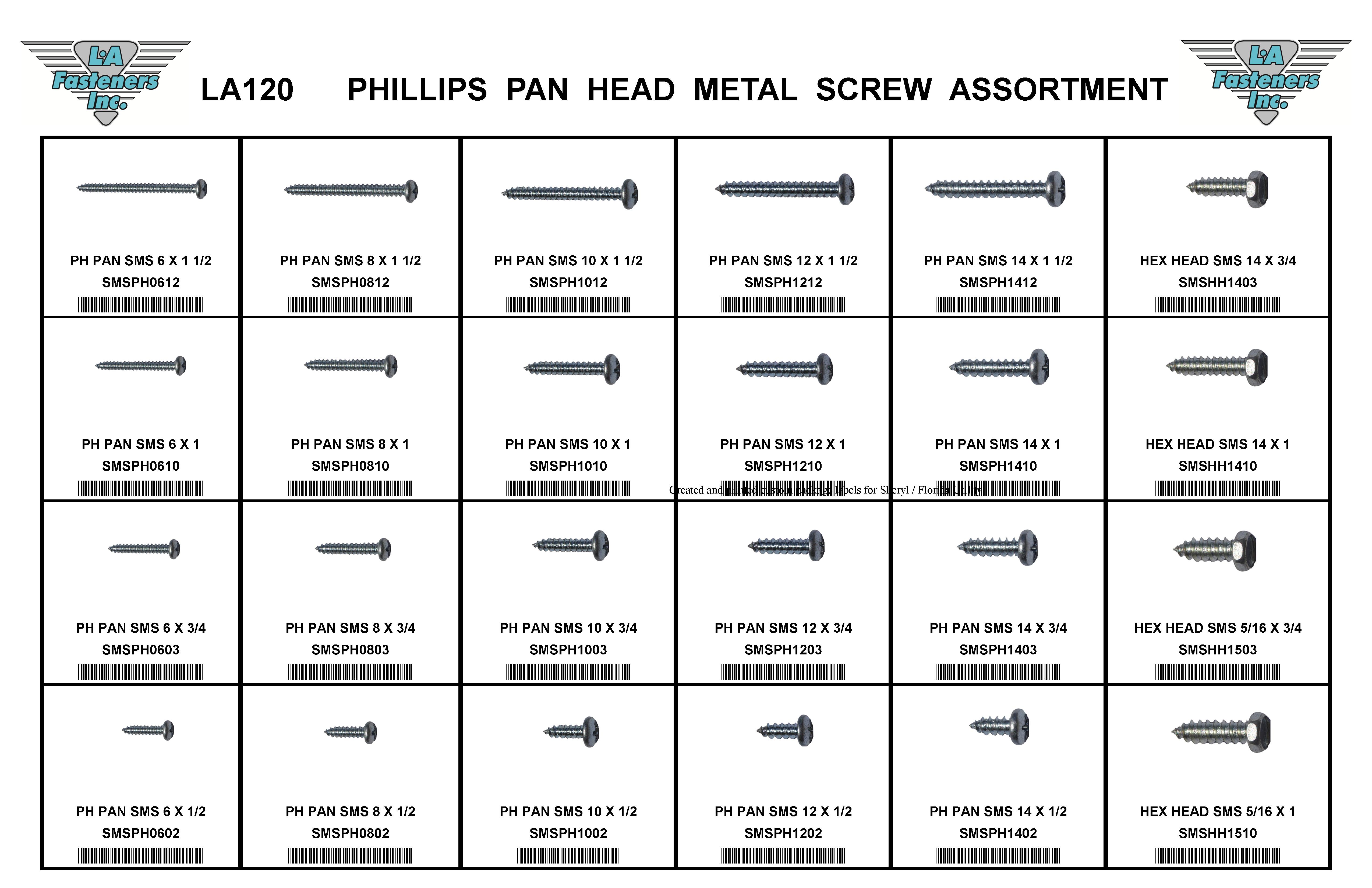 ASSORTMENT PH PAN SHEET METAL SCR