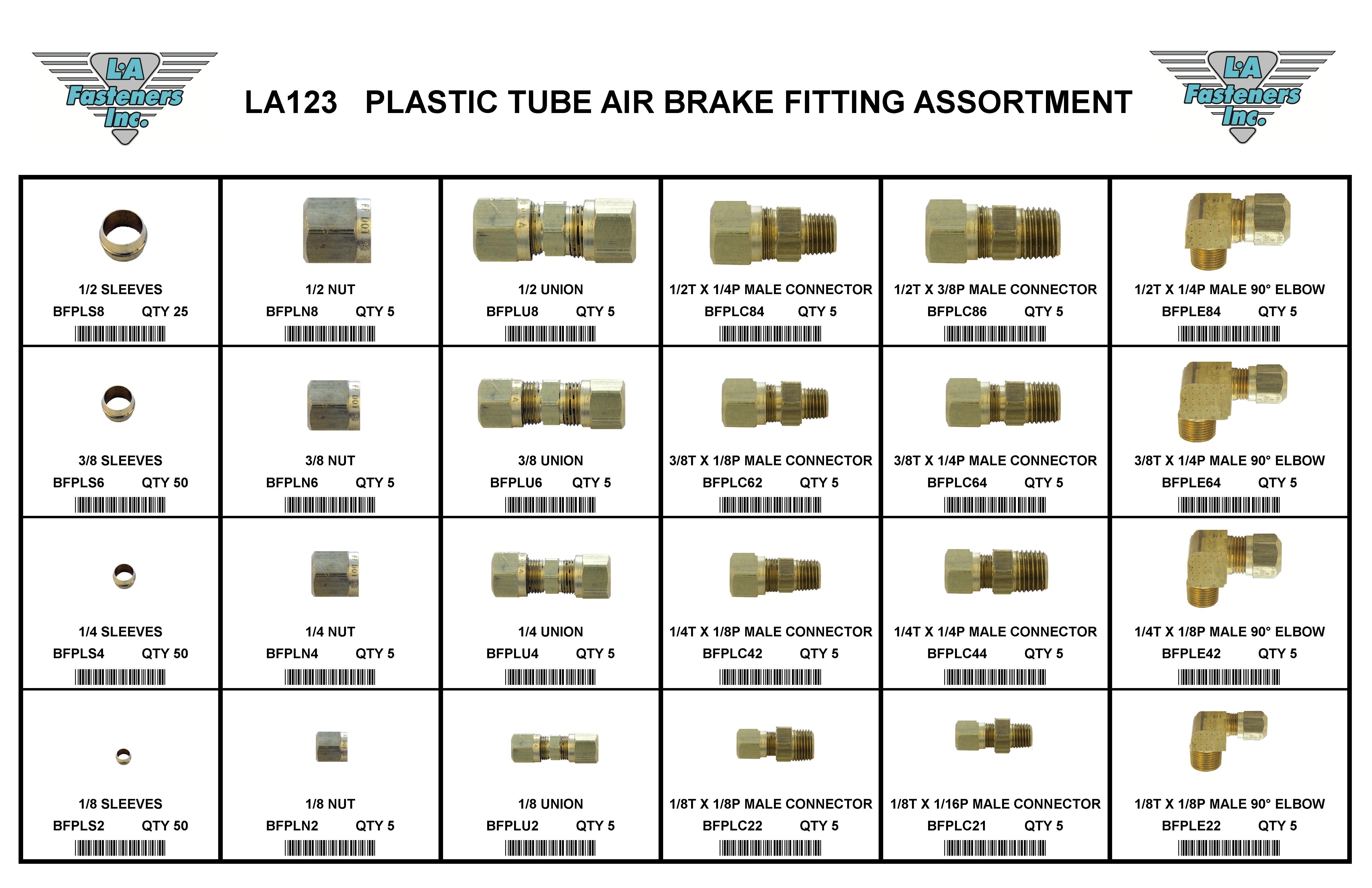 ASSORTMENTS-PLASTIC LINE STANDARD SIZE 1/4-1/2