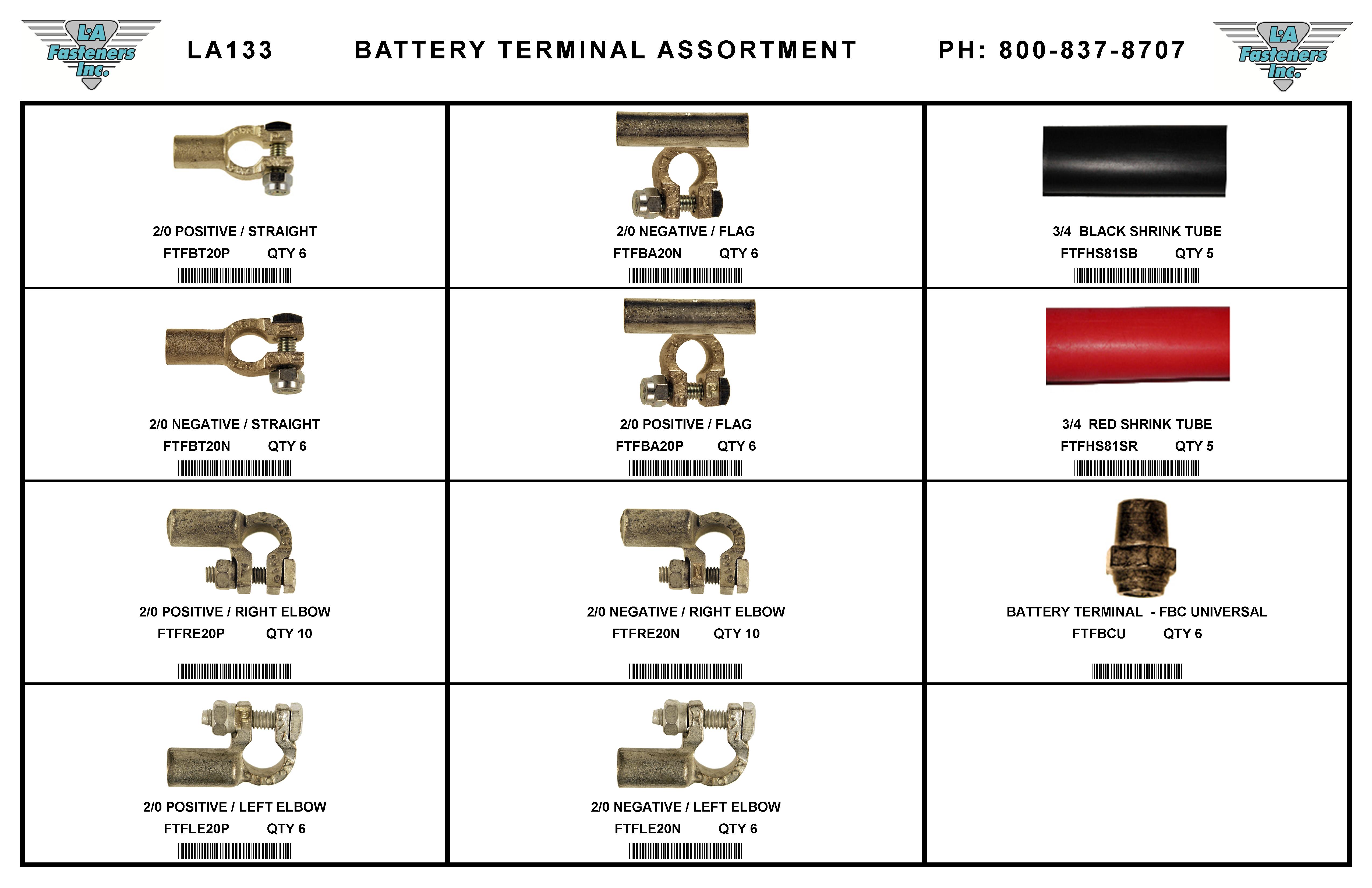 ASSORTMENT BATTERY TERMINAL .