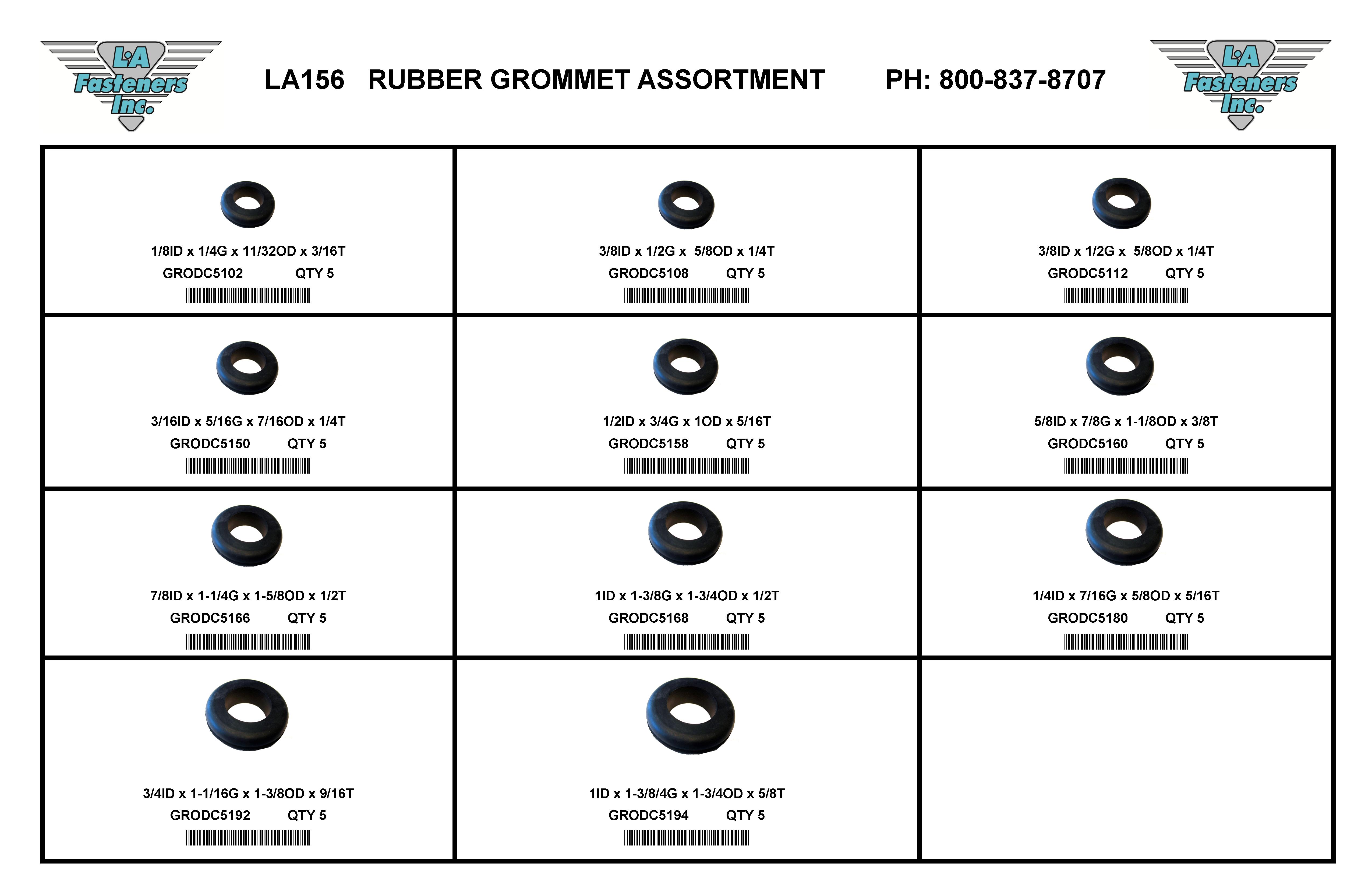 ASSORTMENTS-RUBBER GROMMET