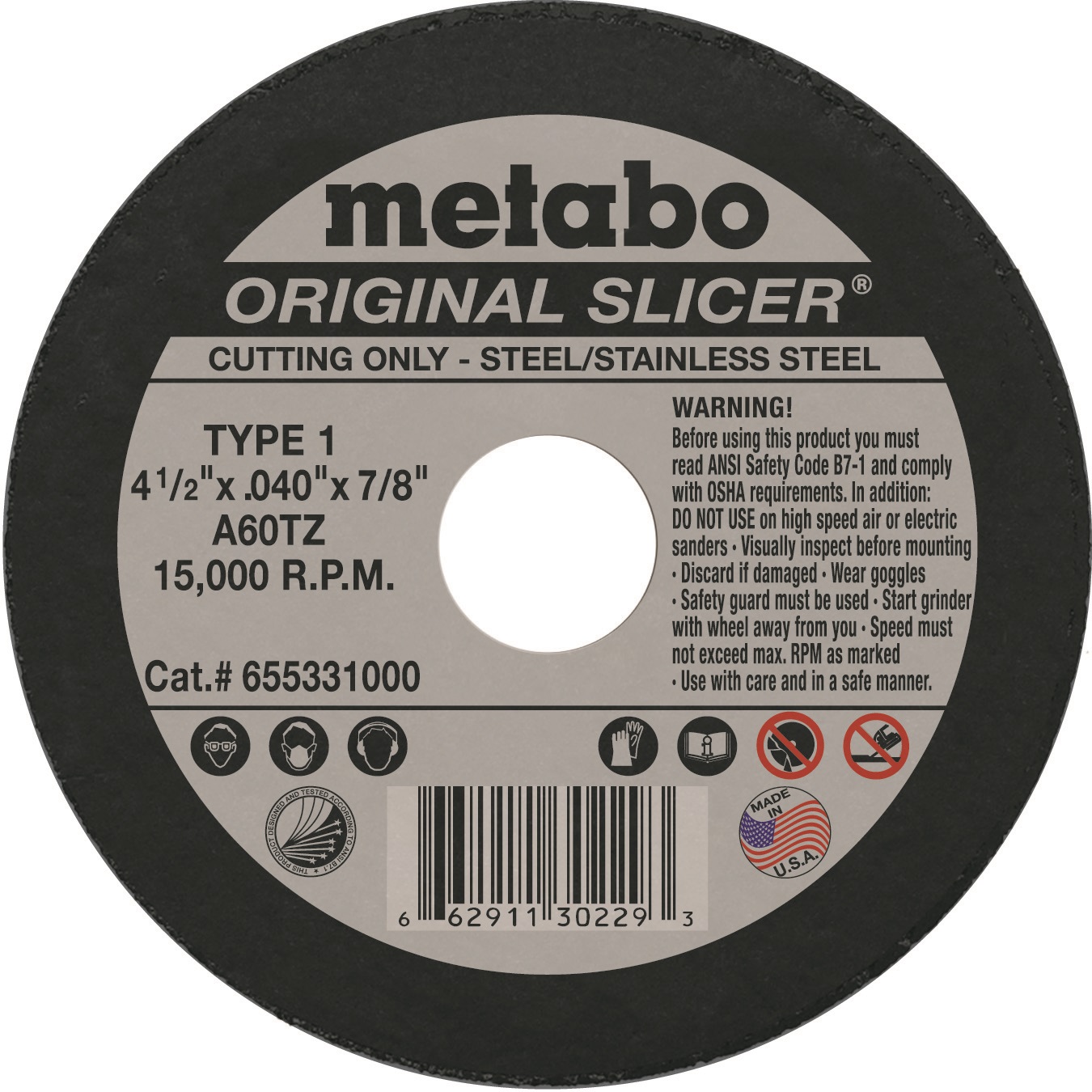 CUT OFF WHEEL 4-1/2 X .04 X 7/8