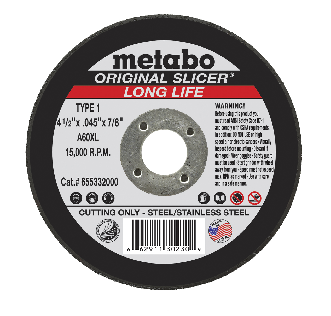 CUT OFF WHEEL 4-1/2X1/16X7/8