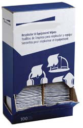 RESPIRATOR CLEANING PADS- ALCOHOL FREE 100 BOX