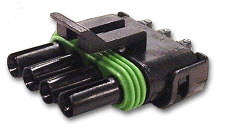 WEATHER PACK CONNECTOR TOWER 4 CONTACTS