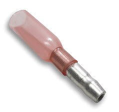 WIRE TERM HEAT SHRINK MALE BULLET 22-18 RED