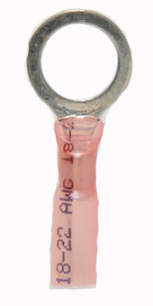 WIRE TERM RING 22-18 X 3/8 HEAT SHRINK