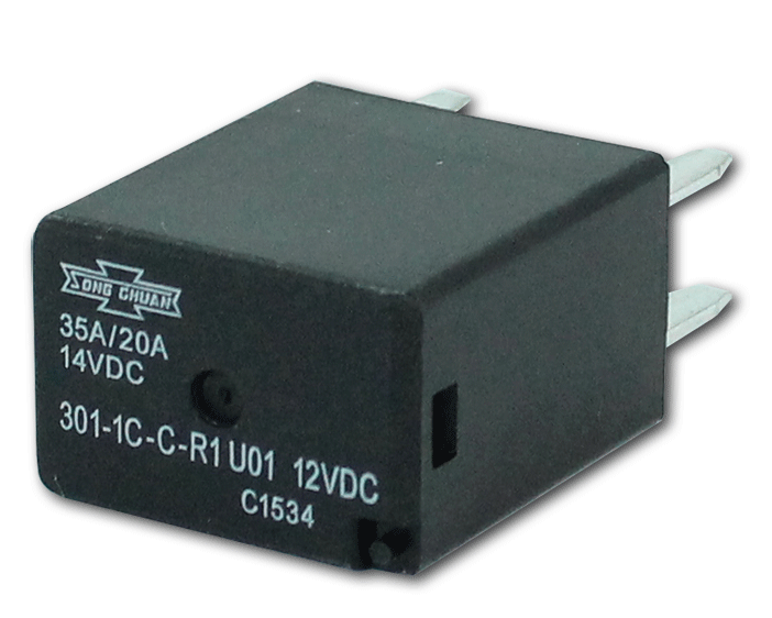 MICRO RELAY, RESISTOR, 35A, 12V, SPDT 301-1C-C-R1-U01-12VDC