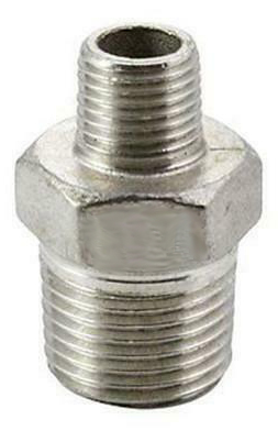 MALE HEX NIPP 1/4 NPT MALE X 1/2 - 27