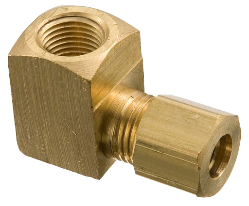 5/8X1/2 BRASS FITTINGS DOT - PLASTIC LINE FEMALE ELBOW CONNECTORS