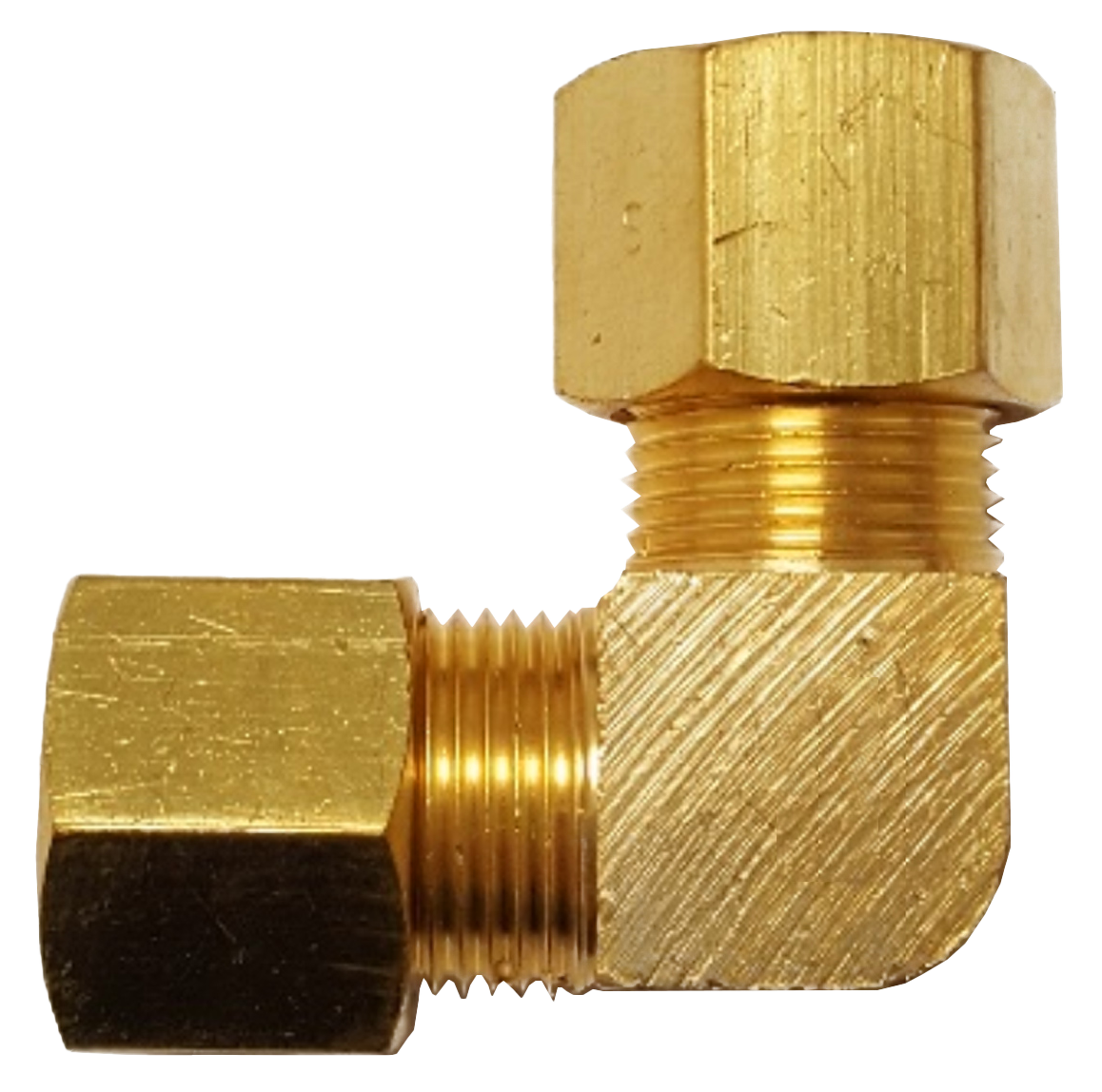 5/8 BRASS FITTING DOT - PLASTIC LINE 90 DEGREE UNION ELBOWS
