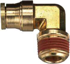 5/8XM22 METRIC BRASS PUSHLOK DOT - 90 DEGREE ELBOWS