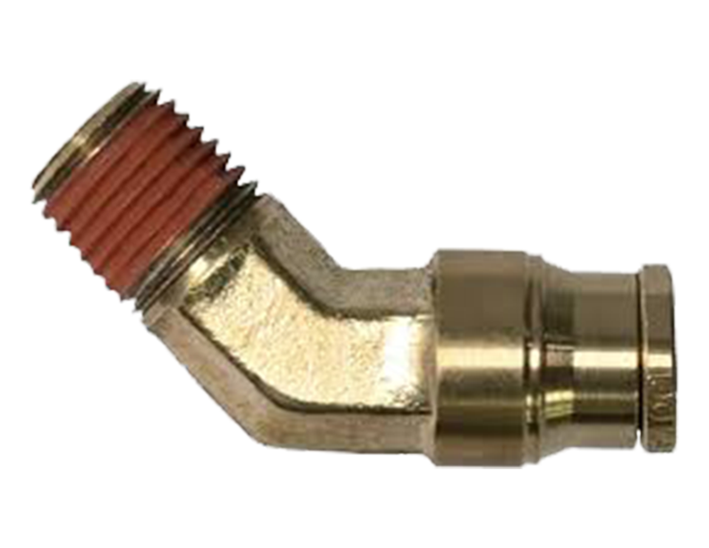 BFPULE444 1/4X1/4 BRASS PUSHLOK DOT - 45 DEGREE ELBOWS
